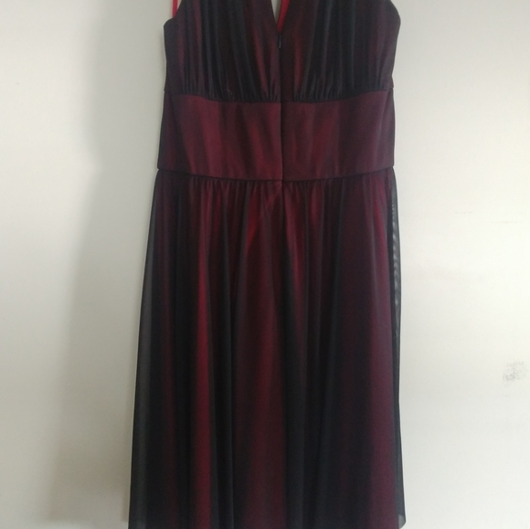 Elegant Beaded Burgundy Dress - Picture 7 of 7
